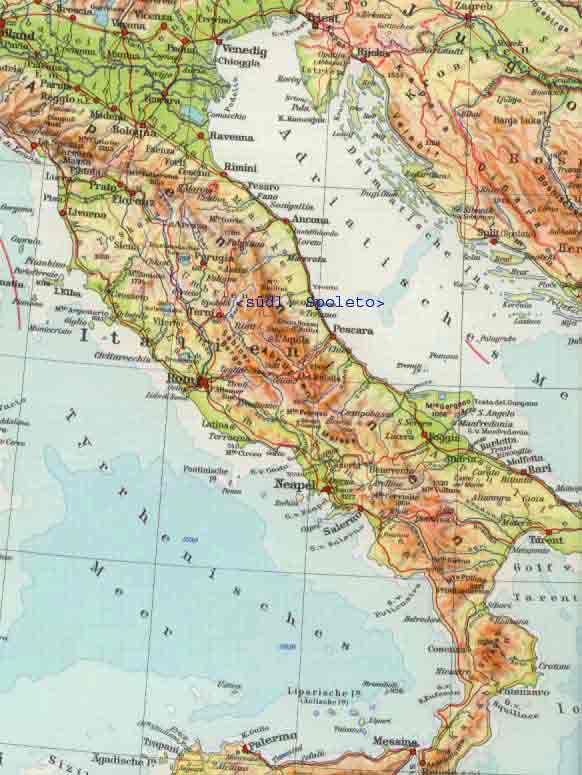 Landkarte von Italien